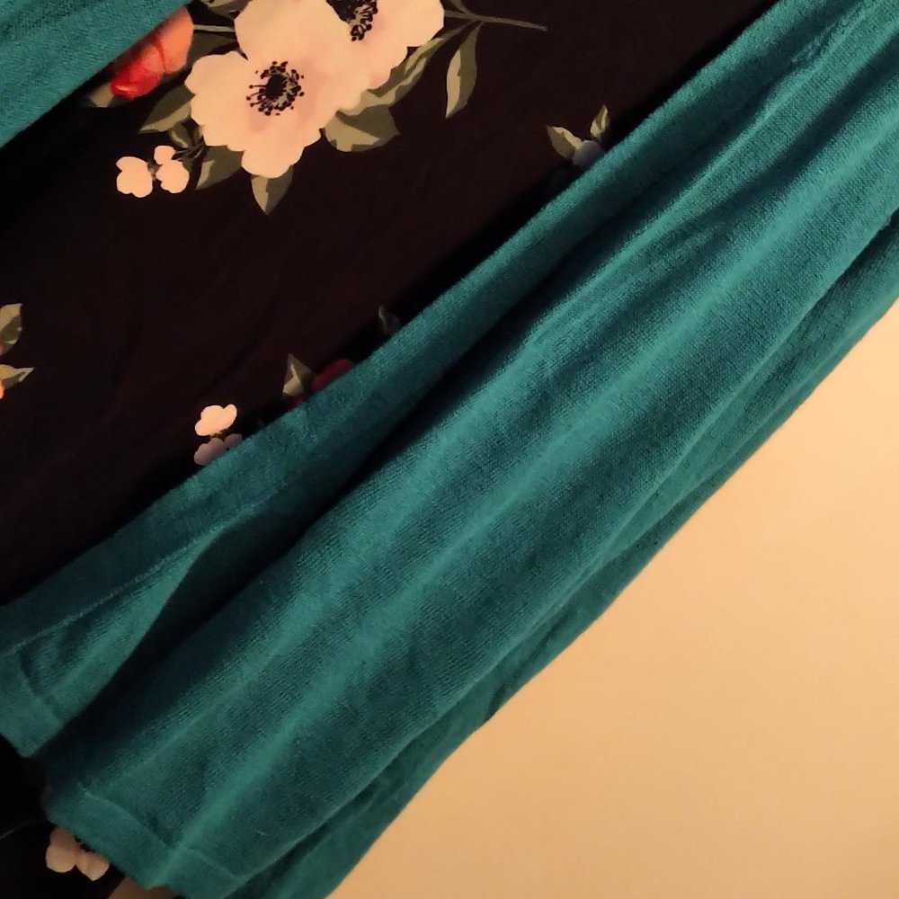 J.Jill Small Petite Open Front Silk Blend Cardi Mediterranean blue Cardigan - Picture 11 of 11